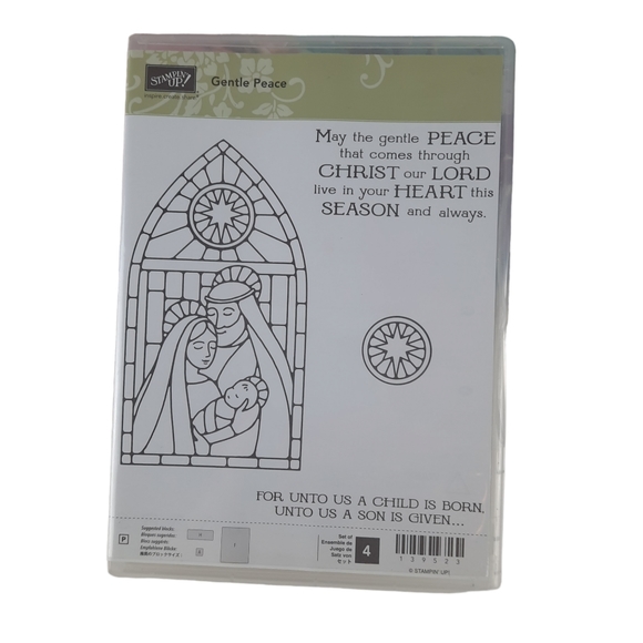 Retired Stampin Up Gentle Peace Photopolymer Cling Stamp Set - Picture 10 of 14